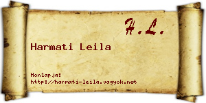 Harmati Leila névjegykártya